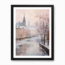 Dreamy Winter Painting Stockholm Sweden 2 Art Print