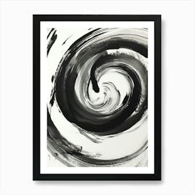 Black And White Swirl 1 Art Print