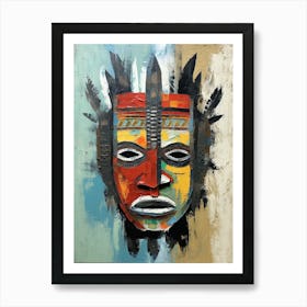 Cheyenne Chants through Masks - Native Americans Series Art Print