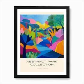 Abstract Park Collection Poster Parque Mexico Mexico City 3 Art Print