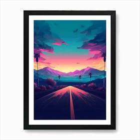 Sunset Road Art Print