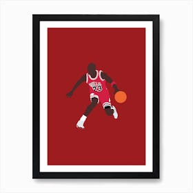 Jordan Basketball Red Move Art Print