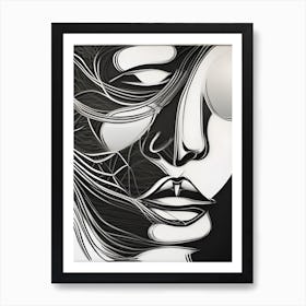 Woman'S Face 2 Art Print