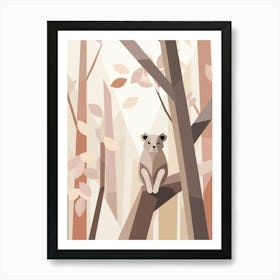Koala Minimalist Abstract 3 Art Print