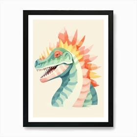 Colourful Dinosaur Spinosaurus 3 Art Print