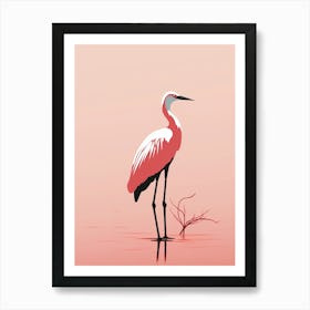 Minimalist Crane 3 Illustration Art Print