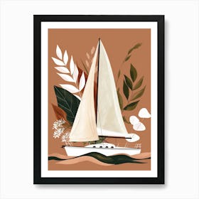 Sailboat In The Sea 4 Art Print