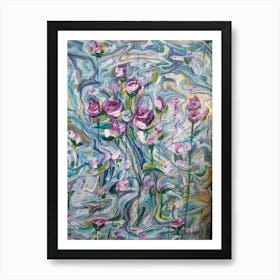 Purple Roses Art Print