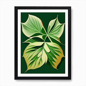 Siberian Ginseng Leaf Vibrant Inspired 3 Art Print