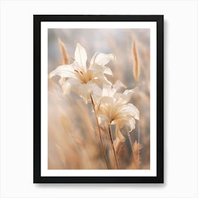 Boho Dried Flowers Lily 2 Art Print