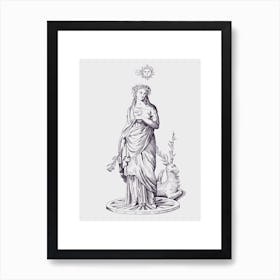 Lithograph 1880 Art Print