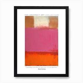 Red Tones Abstract Rothko Quote 3 Exhibition Poster Art Print