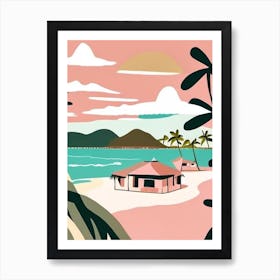 Malapascua Island Philippines Muted Pastel Tropical Destination Art Print