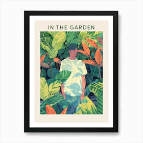 In The Garden Poster Green 7 Art Print