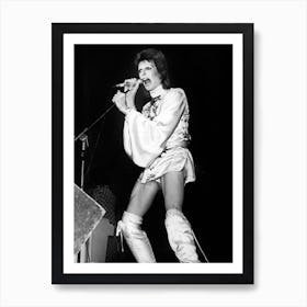 David Bowie On Stage During The Ziggy Stardust Tour Art Print