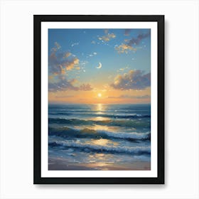 Sunset At The Beach 44 Art Print