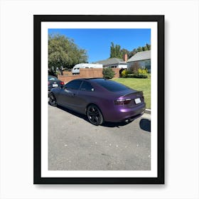 Purple Audi S5 2 Art Print