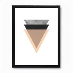 Triangle Stone Layered Abstract Art Print
