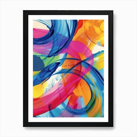 Rainbow Paint Brush Strokes 13 Art Print