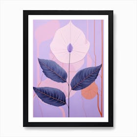 Lilac 1 Hilma Af Klint Inspired Pastel Flower Painting Art Print