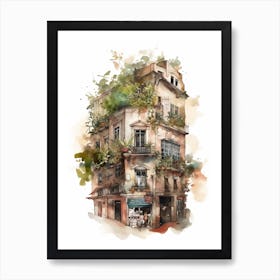 Palermo Buenos Aires Neighborhood, Watercolour 2 Art Print