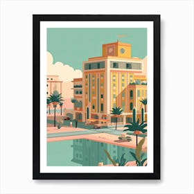 Cairo Egypt Travel Illustration 2 Art Print