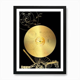 NASA Voyager 1 Golden Record — Space poster, science print Affiche