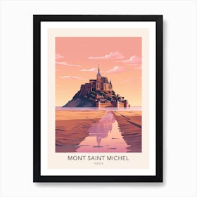 Mont Saint Michel France Travel Poster Art Print