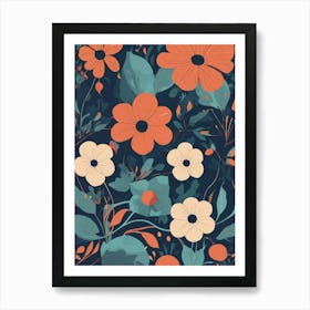 Floral Wallpaper 7 Art Print