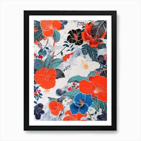 Hokusai  Great Japan Floral Japanese 1 Art Print