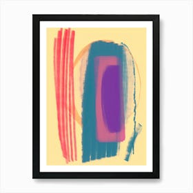 Stripes Pastels Abstract 1 Art Print