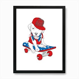Prints, posters, nursery and kids rooms. Fun dog, music, sports, skateboard, add fun and decorate the place.38 Art Print