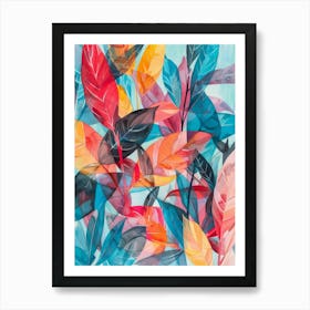 Colorful Leaves 4 Art Print