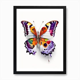 Comma Butterfly Decoupage 1 Art Print