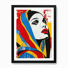 Muslim Woman, Pop Art Art Print