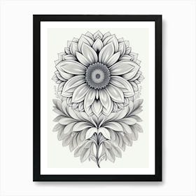 Flower Tattoo 1 Art Print