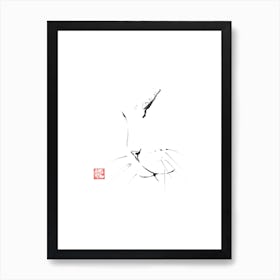 White Cat Art Print