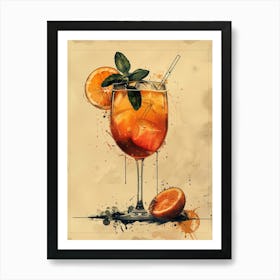 Aperol Spritz Orange 122 Art Print