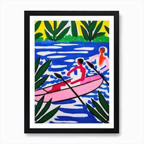 Rowing In The Style Of Matisse 4 Art Print