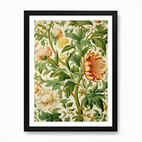 Floral Wallpaper 349 Art Print