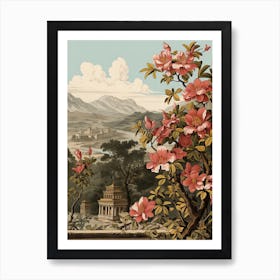 Frangipani Flower Victorian Style 1 Art Print