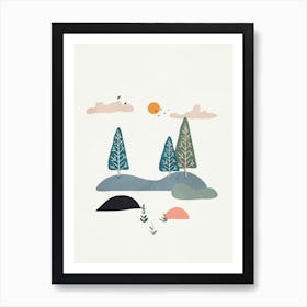 Minimalist Landscape Art I Art Print