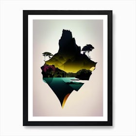 Canaima National Park Venezuela Cut Out Paper Art Print