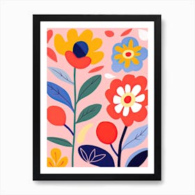 Blooms Of Brilliance; Whimsical Flower Market Art Print