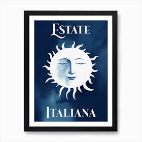 Estate Italiana Navy Sun 2 Art Print