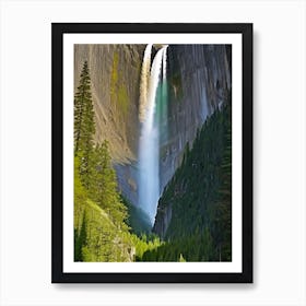Horsetail Falls, United States Majestic, Beautiful & Classic (3) Art Print