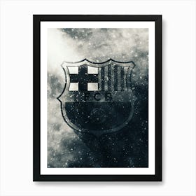 Fc Barcelona Smoke Art Print