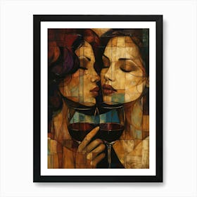 Two Women Kissing 10 Art Print