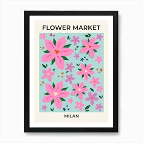 Flower Market Milan Italy Art Print