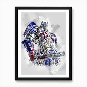 Knight Optimus Prime Art Print